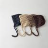 Gorro de Lana para Bebé con Borde Enrollado en Forma de Diamante, Gorro Tejido para Bebés Niños y Niñas en Invierno, Cálido y Lindo, Gorro Súper Lindo para Protección de Orejas de Bebé