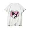 Camiseta wish para hombre y mujer linda kuromi estampada cuello redondo manga corta camiseta patrón mágico anime top