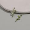Novo estilo chinês sensação fresca pingente de folha de bambu diy acessórios de liga pulseira de mão material para brinco atacado