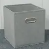 Caixa de Armazenamento de Roupas de Tecido para Casa, Caixa Gaveta de Não Tecido com Alça Única de Fivela de Metal, Caixa de Armazenamento Dobrável Sem Tampa