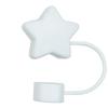 Tapón de pajita con forma de estrella 3D de dibujos animados, 10 mm, accesorio decorativo universal, tapón antipolvo reutilizable con pegamento suave.