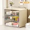Caja de Almacenamiento de Papelería de Escritorio, Estante de Almacenamiento Transparente de Múltiples Niveles tipo Cajón para el Hogar, Herramienta de Organización de Cosméticos