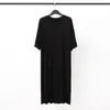 Novo Robe de Dormir Masculino de Modal para o Verão, Longo, Comprimento no Joelho, Manga Curta, Decote em V, Comprimento Médio
