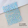 Adesivos Coloridos de Flor de Cinco Pétalas para Nail Art com Base Adesiva Plana, Pequenas Flores Simples e Versáteis Adesivos para Unhas Decorações Dh202