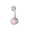 Clavo para Ombligo Popular Transfronterizo F136 Material de Aleación de Titanio Anillo para Ombligo de Circonita en Ambos Extremos Joyería para Piercing Fábrica Fuente Venta al por Mayor