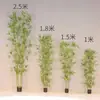 Decoração de interior de bambu tela divisória falsa de bambu muro de contenção paisagismo decoração externa bambu em vaso criptografia plantas verdes