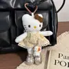 Bolsa Colgante Hello Kitty Piernas Largas Fragancia Ligera Muñeca de Peluche Dibujos Animados Lindo Llavero de Corazón Colgante de Regalo