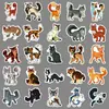 50 Adesivos de Guerreiro Gato, popular romance transfronteiriço, desenho animado Guerreiro Gato, comunidade de gatos, adesivos à prova d'água para DIY
