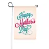 Bandera de Jardín para el Día de la Madre Transfronteriza Decoración para Fiesta Festiva al Aire Libre Bandera Colgante de Lino Rosa de Doble Cara Personalizada