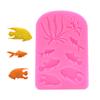 Serie Océano Alga Pescado Coral Molde de Silicona Molde para Fondant Chocolate Decoración de Pastel