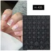 Influencer de Arte de Uñas Pegatinas de Copo de Nieve Hueco Pegamento de Parche de Copo de Nieve Navideño Hueco Plantilla de Pegatinas para Pintura en Spray Pegatinas para Uñas