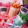 Caja de Regalo de Flor Seca Gypsophila para el Día de la Madre con Ramo Decorativo de Mini Flores Inmortales Se Puede Personalizar