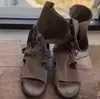 Reino UnidoEm EstoqueSapatos Femininos Europeus 26 Moda Primavera Sandálias Casuais Macias de Bico Redondo Botas de Moda Feminina