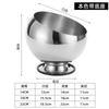 Tazón diagonal comercial de acero inoxidable con tapa, olla caliente esférica, tazón para condimentos de buffet, tazón para cáscaras KTV, tazón pequeño, lechuga