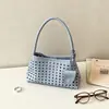 Bolso de axila tejido a mano de estilo coreano, de nicho, para mujer, bolso tote casual de moda, bolso de hombro de gran capacidad para mujer