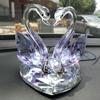 Cisne de Cristal Decoración para Coche Portaperfumes Botella de Perfume de Cristal para Coche Decoración de Perfume para Coche Manualidades de Cristal
