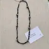 Collar de Cuerda Trenzada Negra Nueva de Dongdaemun Corea del Sur con Cuentas para Mujer Nicho Lujo Accesible Cadena de Clavícula Apilada de Gama Alta para Mujer