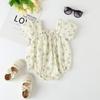 Roupas Siaman para bebês, verão 2024, pequenas, florais, femininas, para bebês, verão, manga bolha, bolsa Hayi, roupas de escalada