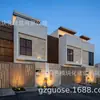 Vila de aço leve de camada dupla para comércio exterior, casa de aço leve, vila modular pré-fabricada, casa móvel personalizada, projetos de design de casa de madeira