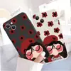 Comercio Exterior Más Vendido Funda Roja con Rubor para Niña Linda para Apple 17 Pro iPhone 18/15 Funda de Silicona