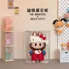 Labubu Sanrio Caja Sorpresa Exhibidor de Almacenamiento HelloKitty Pop Mart Gabinete Caja Acrílica Cubierta Antipolvo