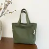 Bolsa feminina de veludo cotelê, simples e elegante, estilo coreano, bolsa de ombro e debaixo do braço, bolsa de mão de grande capacidade, bolsa tote, bolsa moderna para o dia a dia