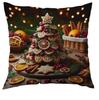 Funda de Almohada Impresa Navideña Nueva Transfronteriza 2025 Decorativa para Sofá del Hogar Funda de Cojín Funda de Almohada para Dormitorio Venta al por Mayor