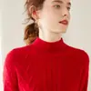 Suéter de Cachemira para Mujer Otoño/Invierno 2026, Engrosado, Tejido con Patrón de Trenzas, Cuello Semi Alto, Diseño Versátil, Tejido de Lana