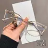 Monturas de Metal a la Moda para Gafas con Adorno de Pedrería Estilo Europeo y Americano con Bisagras Flexibles de Moda, Gafas Sin Graduación Estilo Ins Europeo y Americano, Gafas Fotocromáticas Anti-Luz Azul