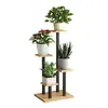 Estante para flores sala de estar de pie balcón estante de almacenamiento maceta simple moderno de hierro estante para flores interior multicapa carne Nuevo