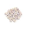 100 Peças/Pacote acrílico quadrado branco dourado letras lavadas contas soltas diy roupa pulseira Acessórios Atacado