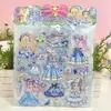 Adesivos de Bolha 3D para Crianças Meninos, Adesivos de Carro e Dinossauro, Adesivos Educativos de Fantasia de Princesa de Desenho Animado para Meninas