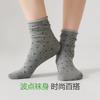 Calcetines de rizo con puntos de onda para niños primavera y verano delgados antibacterianos transpirables de algodón al por mayor con zapatos Birkenneth calcetines Joker para mujer
