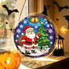 Amazon de Venta Caliente Transfronterizo Acrílico Redondo Pintado Estilo Multicolor Transparente Colgante Decorativo Atrapasoles Susurrante