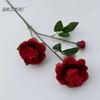 Simulação de 3 fileiras de flores de peônia para casamento decoração de flores para shopping center hotel layout flores artificiais atacado comércio exterior