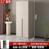 Armario moderno minimalista de una puerta de suelo a techo para dormitorio del hogar, vitrina lateral abierta estilo crema, sin tiradores