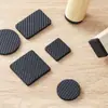 Pés de Mesa Mobiliário Pads Borracha Adesivos Domésticos Antiderrapante Resistente ao Desgaste Mesa Cadeira Pernas de Mesa Laranja Banqueta Canto de Mesa Borracha Mudo