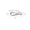 Hebilla de Cintura de Acero Inoxidable 304 Hebilla para Equipaje Hebilla para Joyería Llavero Hebilla de Vesícula Biliar de Cerdo Hebilla de Etiqueta de Botón Pequeño