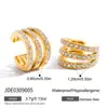 Pendientes Jieding de Acero Inoxidable con Pedrería de Temperamento Lujo Ligero Acero de Titanio de Gama Alta Pendiente Hebilla de Estrella de Cinco Puntas Moda Pendiente Transfronterizo para Mujer