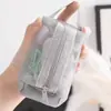 Bolsa de Armazenamento de Malha Transparente Porta-Moedas Porta-Chaves Nylon Portátil Armazenamento de Brinquedos Cosméticos Porta-Cartão de Ônibus