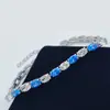 Pulseira Tennis Colorida Pulseira Tennis Full Diamond Cravejada Pulseira de Zircônia para Homens e Mulheres Novas Explosões hipho