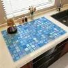 Alfombrilla absorbente de cuero para encimeras de cocina, alfombrilla especial de drenaje para fregadero, alfombrilla protectora para encimera de grifo de baño