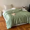 Juego de ropa de cama con funda de edredón de doble tono, suave como la seda, de Tencel Lenzing importado de Austria, sencillo y adecuado para dormir sin ropa, funda de almohada individual de Lyocell