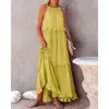 2023 Nuevo Verano Mujer Nuevo Elegante Largo Hasta el Suelo Falda Falda Tarta Falda Vestido