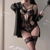 Lencería Sexy, Deseo Puro Sexy, Mono Caliente, Tentación Apasionada Transparente de No Quitarse, Archivo Abierto Qqny Pechos Pequeños en la Cama