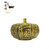 Quemador de incienso de calabaza de latón con tapa quemador de longevidad quemador de incienso hogar interior incienso de sándalo quemador de incienso