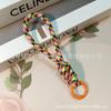 Cordón para teléfono móvil con nudo de color a juego, creativo, de preparación corta, para funda de teléfono móvil, llavero, cuerda antipérdida desmontable de 12 cm