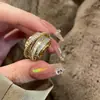 Fresco e radiante! Anel de dedo indicador borboleta oval flor zircônia nicho alta qualidade joia de mão moda luxo leve para mulheres