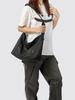 Bolsa Transversal de Lona Casual Estilo Japonês Feminina 2025 Novo Estilo Simples Grande Capacidade Bolsa de Ombro Design Exclusivo Bolsa para o Dia a Dia