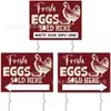 Letrero de Huevos Frescos de Granja Estilo Nuevo Transfronterizo Hecho de Material Plástico Corrugado para Venta de Huevos Rurales y Publicidad en el Patio